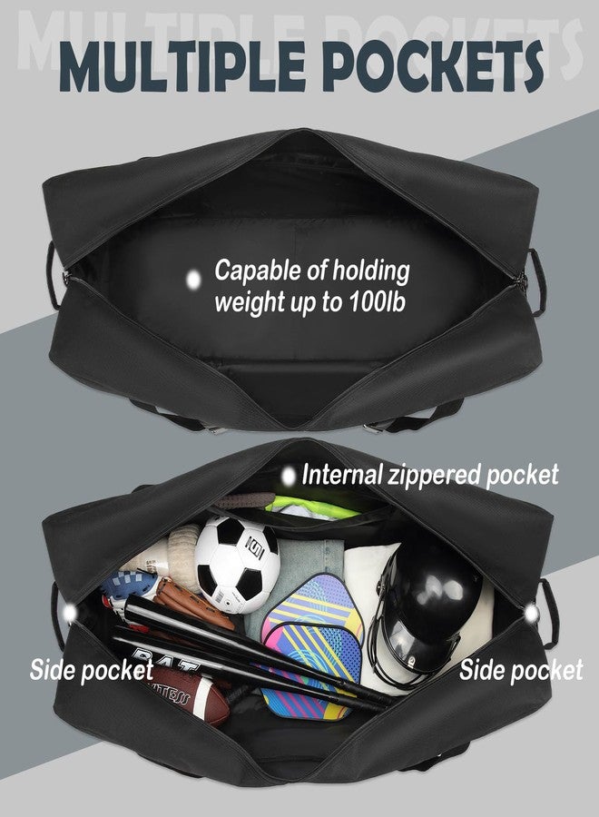 SunForMorning 125L Extra Large Duffle Bag for Travel - Heavy Duty Duffle Bag with Multiple Pockets for Camping Gear Travel Storage Tent Storage Sports Equipment, Black - Image 3